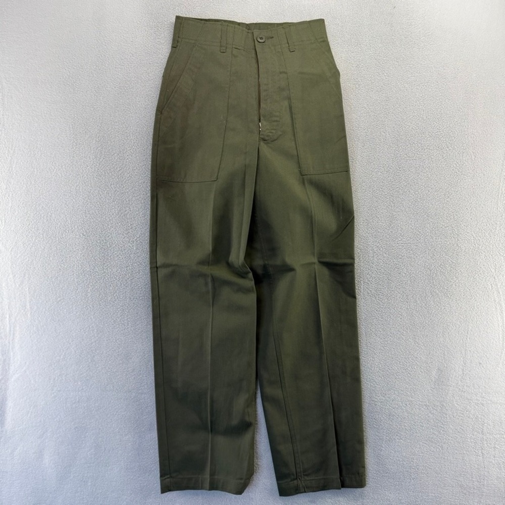 VIntage OG 507 Military pants Mens FITS 24x29 Green baker Fatigue Trousers Army